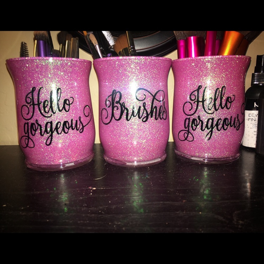 1 custom made glitter makeup brush holder - Picture 2 of 8